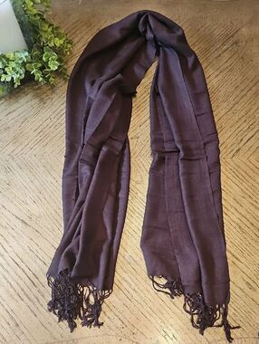 Brown Fringe Scarf